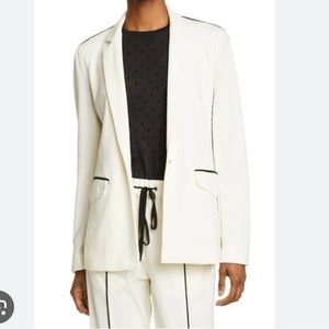 Rag & Bone Midsize 12 Pant Suit Sandrine Blazer Stratten Jogger Off White